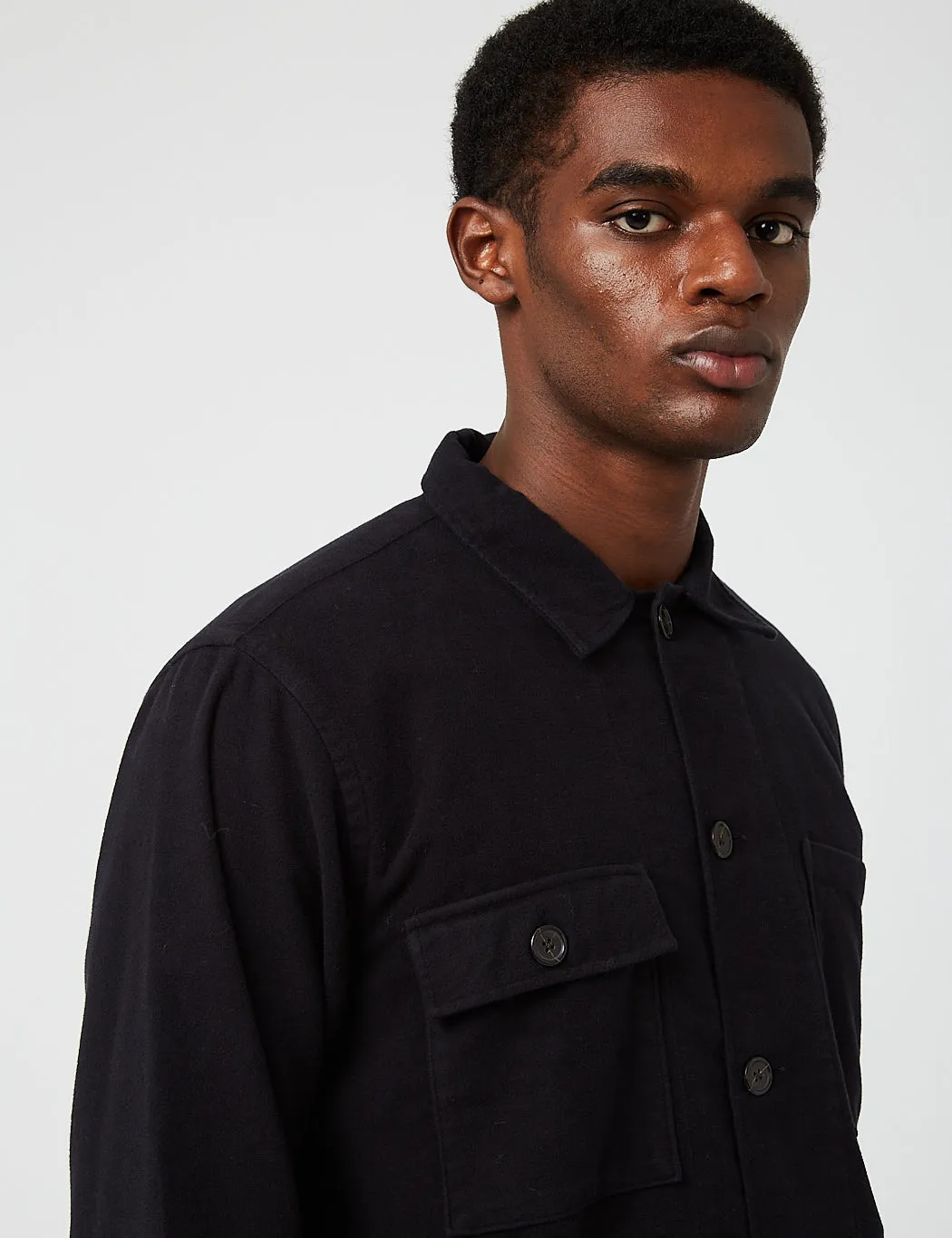 Universal Works Dockside Jacket (Lightweight Moleskin) - Dark Navy Blue