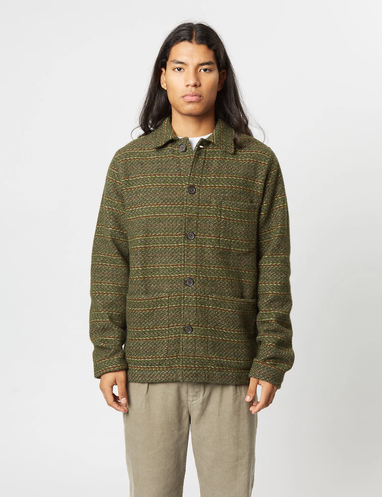 Universal Works Field Jacket (Wool) - Olive Green