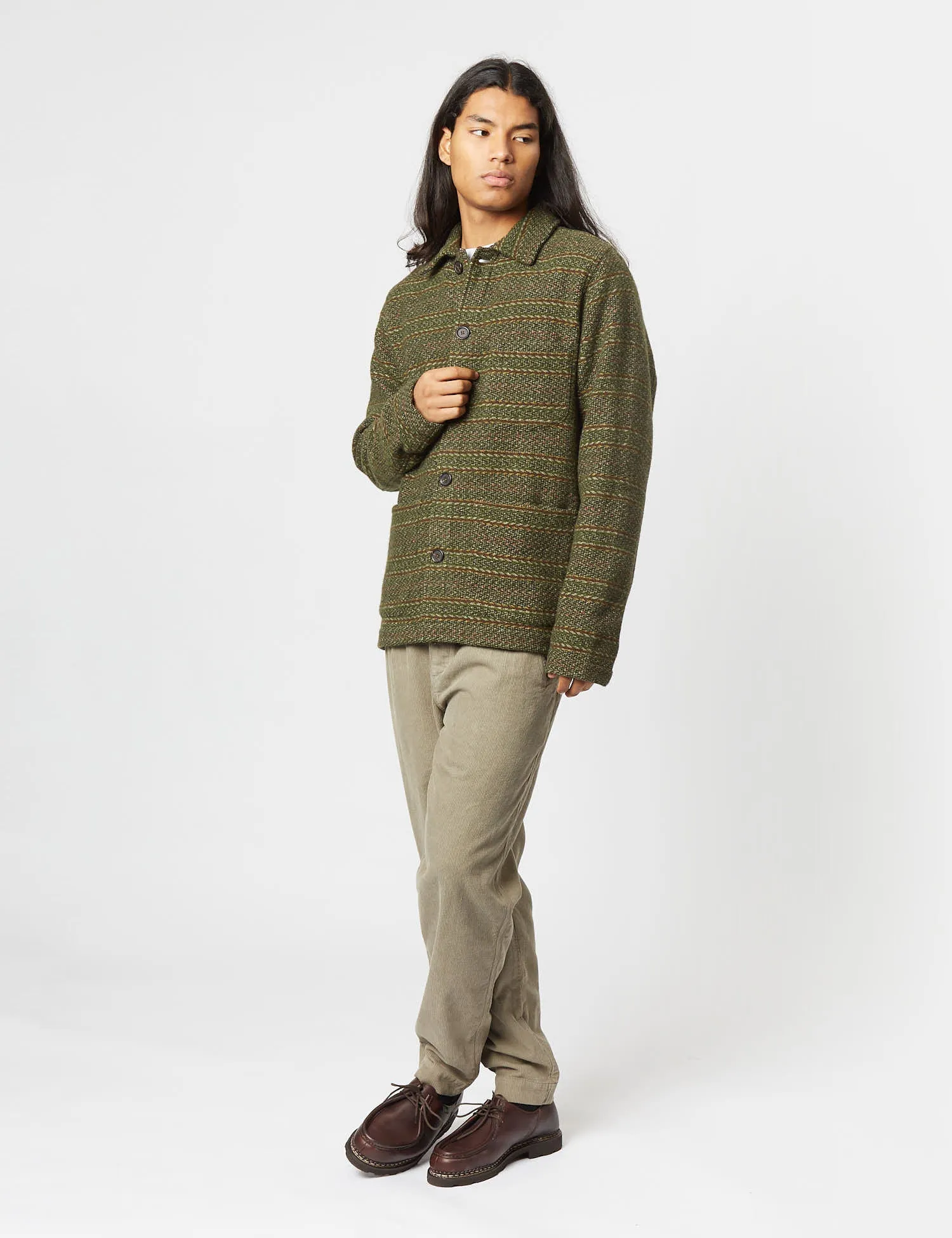 Universal Works Field Jacket (Wool) - Olive Green