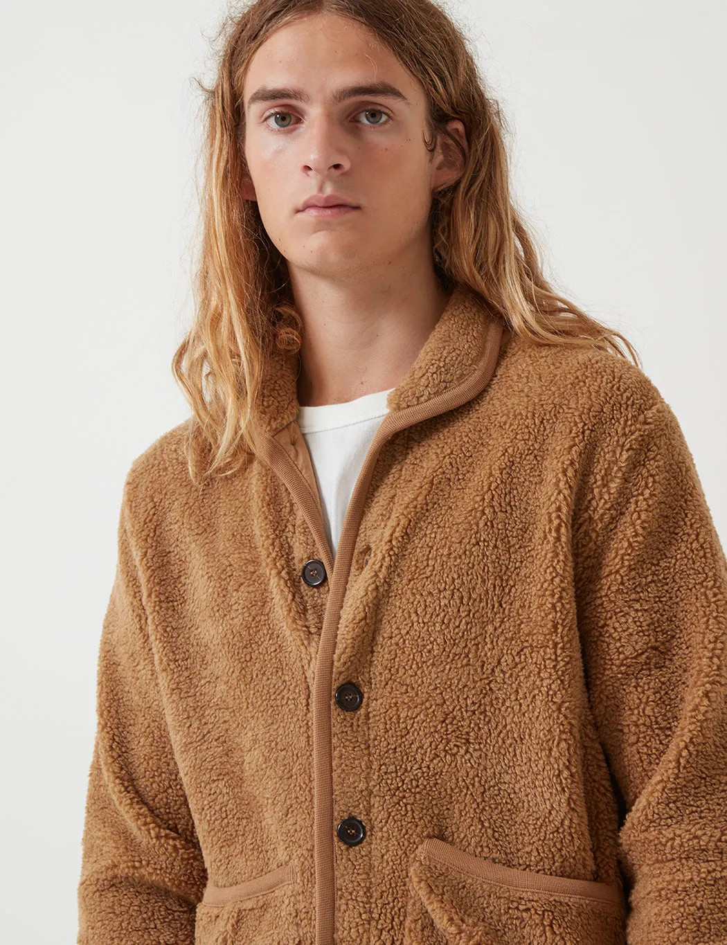 Universal Works Lancaster Jacket (Fleece) - Sand