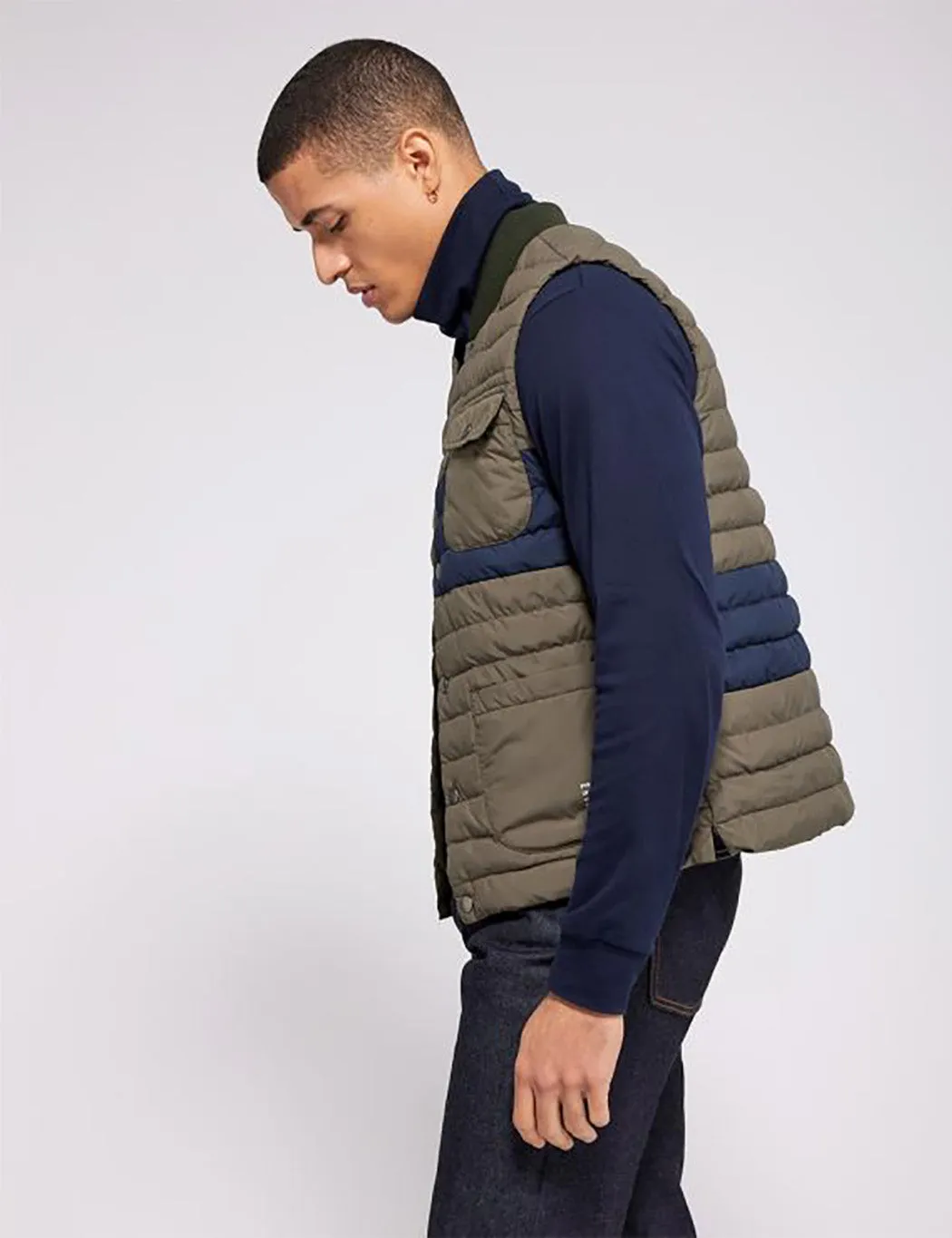 Universal Works x Pyrenex Down Gilet - Sauge Green