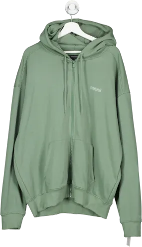 Vanquish Green Essential Oversized Ful Zip Hoodie UK XL