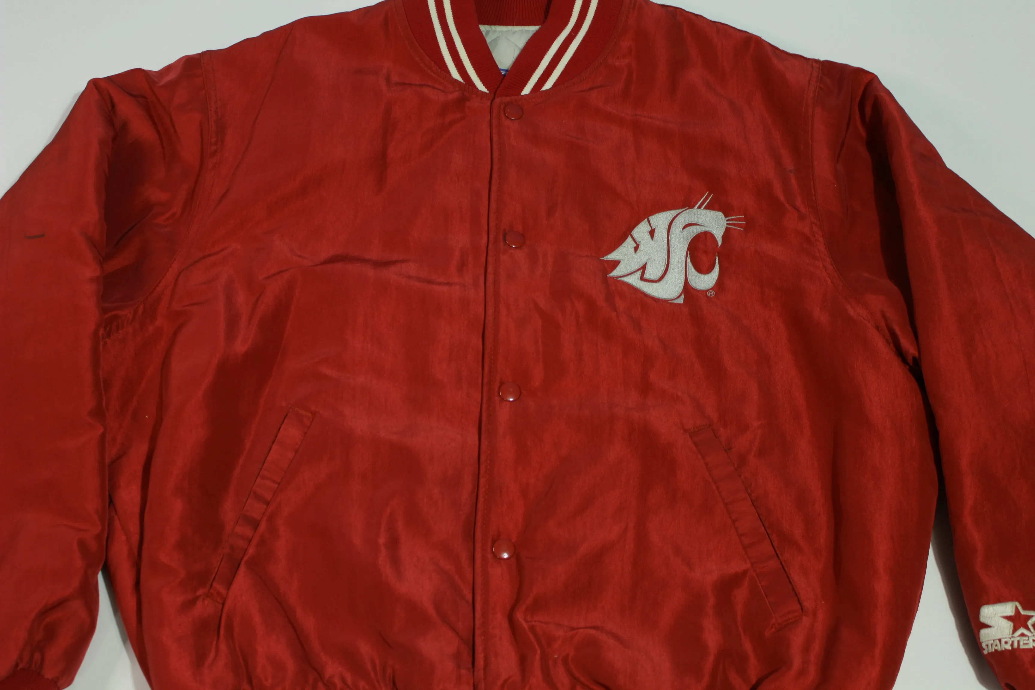 WSU Washington State University Vintage 90's Made In USA Quilt Lined Starter Jacket