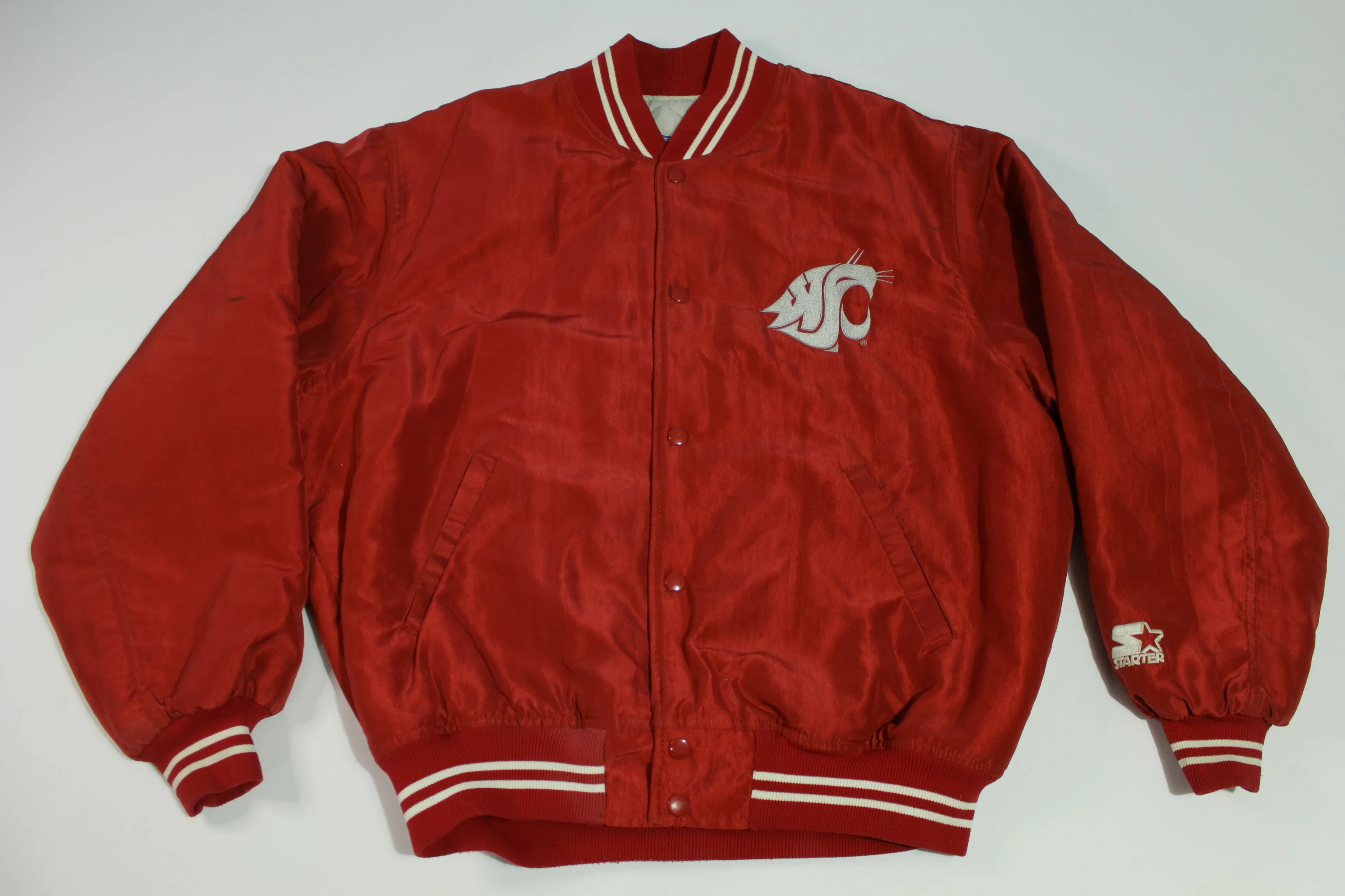 WSU Washington State University Vintage 90's Made In USA Quilt Lined Starter Jacket